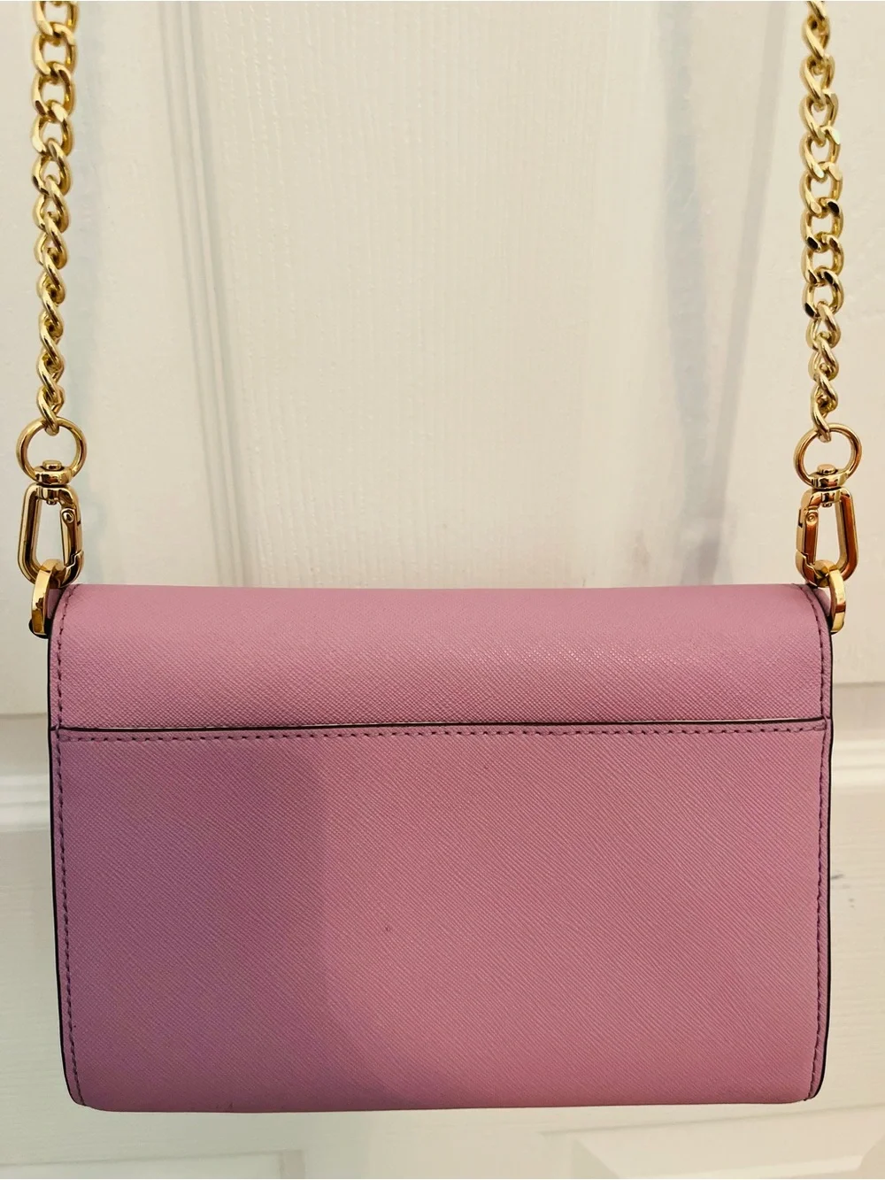 Tory Burch Robinson Chain Crossbody | Lavender Saffiano Leather | Gold Hardware